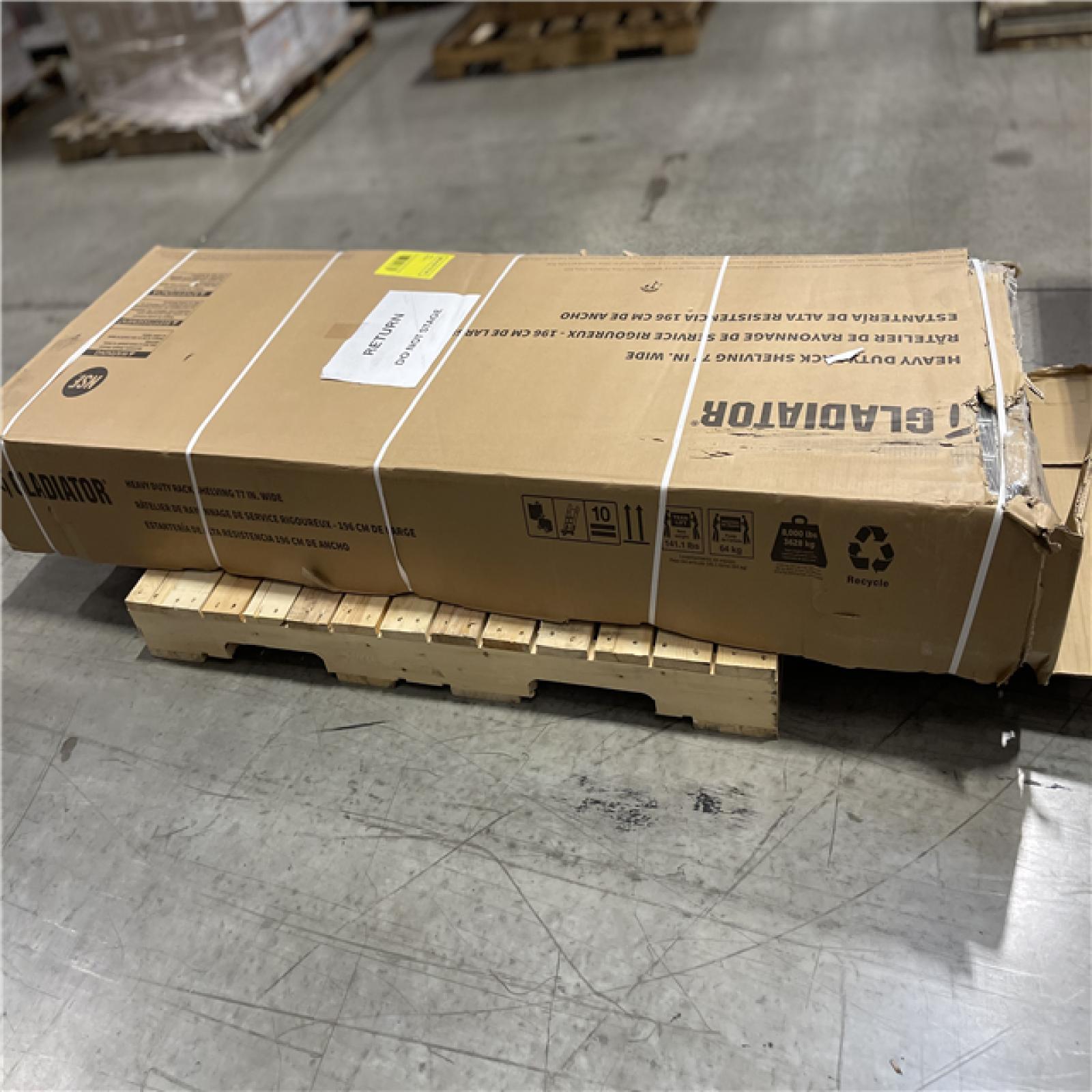 DALLAS LOCATION- Gladiator 4-Tier Welded Steel Garage Storage Shelving Unit