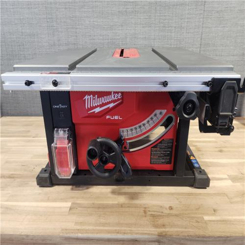 HOUSTON LOCATION - AS-IS Milwaukee M18 FUEL ONE-KEY 18- Volt Lithium-Ion Brushless Cordless 8-1/4 in. Table Saw Kit W/(1) 12.0Ah Battery & Rapid Charger
