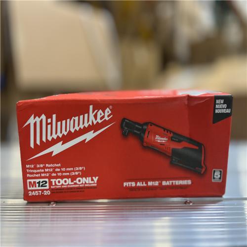 NEW! - Milwaukee M12 12V Lithium-Ion Cordless 3/8 in. Ratchet (Tool-Only)