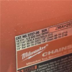 AS-IS Milwaukee M18 FUEL 16 18V Li-Ion Cordless Chainsaw 2727-20 (TOOL ONLY)