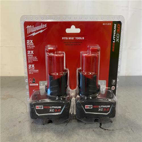 New! - Milwaukee M12 12-Volt Lithium-Ion XC Extended Capacity 3.0Ah Battery Pack (2-Pack)