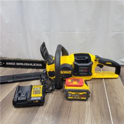 AS-IS   DEWALT  FLEXVOLT 60V MAX 16in. Brushless Cordless Battery Powered Chainsaw Kit with (1) FLEXVOLT 2 Ah Battery & Charger