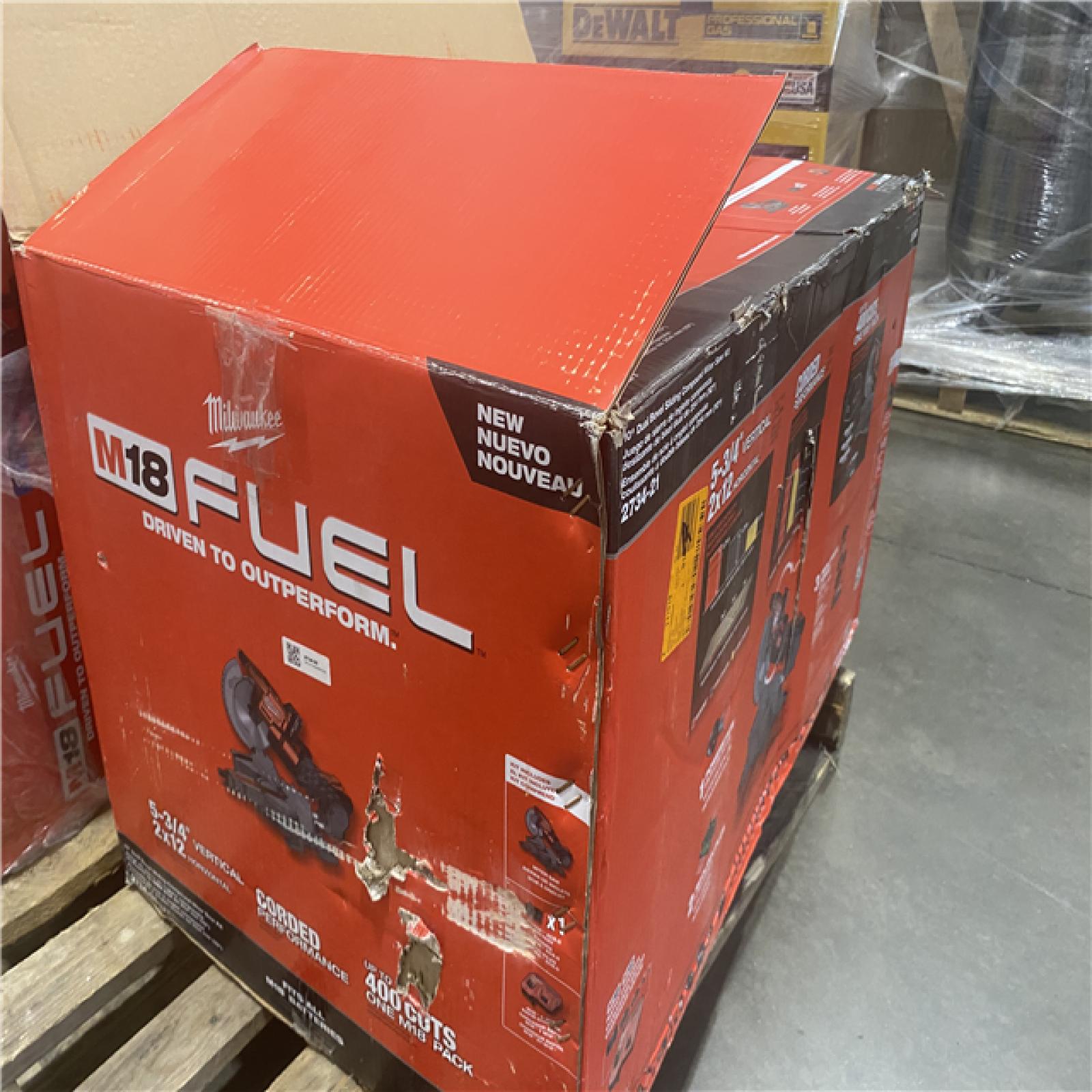 As-Is- Milwaukee FUEL 18V 10 in. Lithium-Ion Brushless Cordless Dual Bevel Sliding Compound Miter Saw Kit