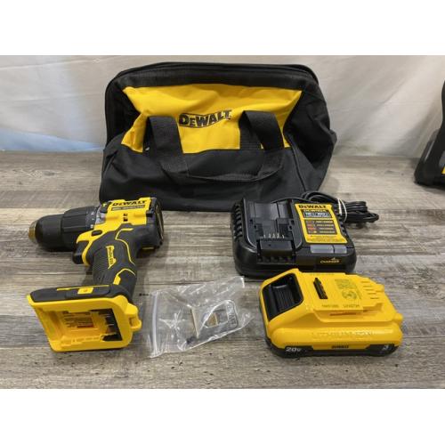 AS-IS DEWALT ATOMIC 20V Cordless 1/2 in. Compact Hammer Drill Kit