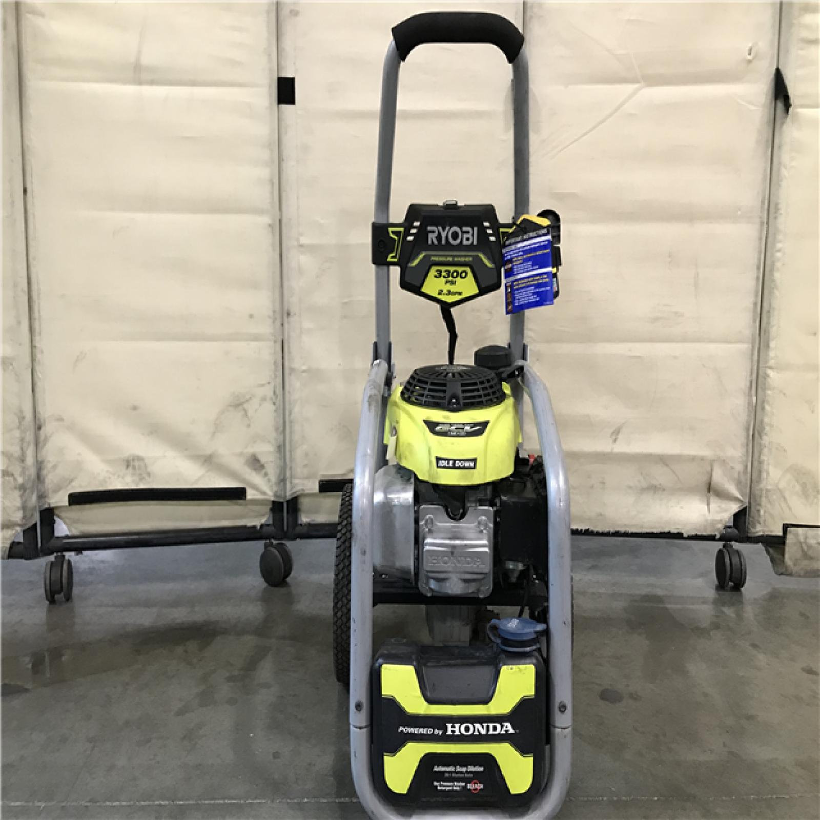 California AS-IS RYOBI 3300 PSI 2.3 GPM Cold Water Gas Pressure Washer with Honda GCV190 Idle Down