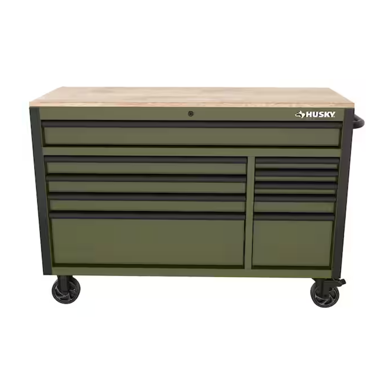 DALLAS LOCATION- AS-IS HUSKY Standard-Duty 52 in. W 10-Drawer Mobile Workbench Cabinet