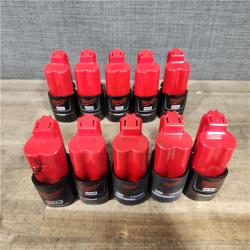 HOUSTON LOCATION - AS-IS MILWAUKEE BATTERY PACK QTY - 15