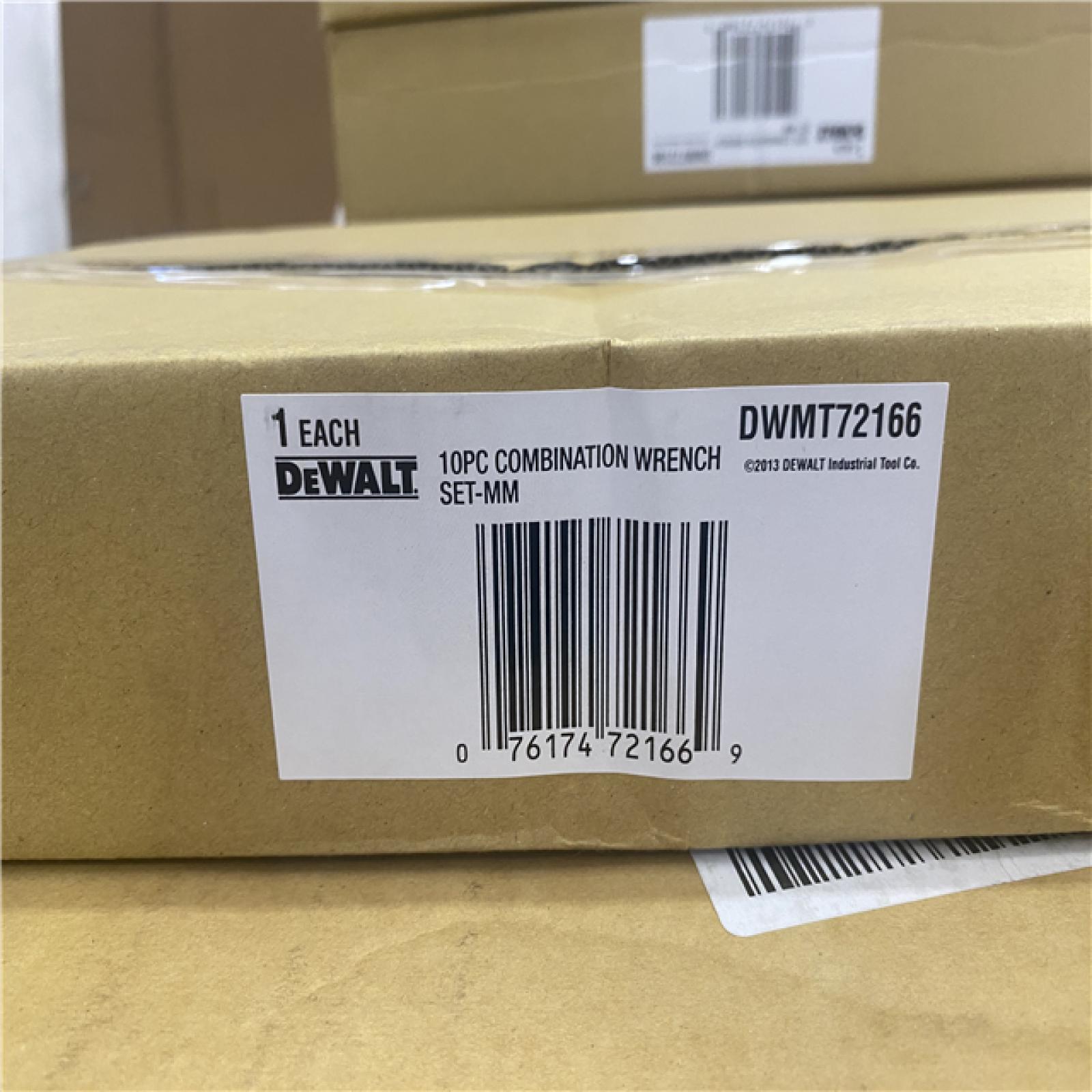 Houston Location - AS-IS home improvement pallet DEWALT 10 PC COMBINATION WRENCH SET-MM (QTY 178)