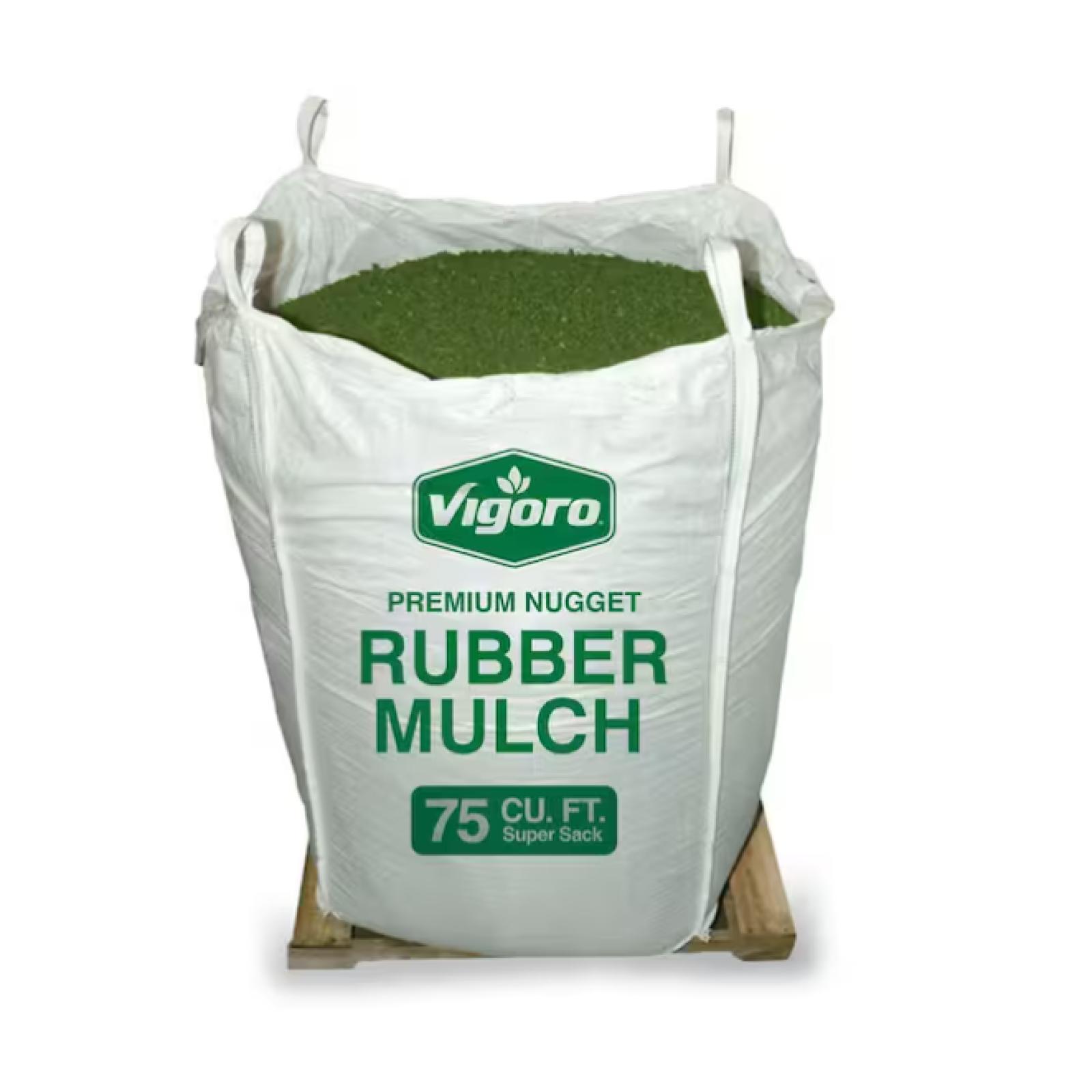 DALLAS LOCATION - Vigoro Green Rubber Nugget Mulch Super Sack (1 875LB)