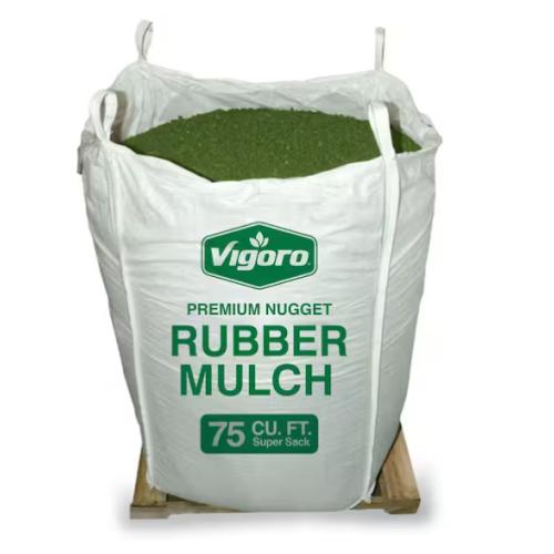 DALLAS LOCATION - Vigoro Green Rubber Nugget Mulch Super Sack (1 875LB)