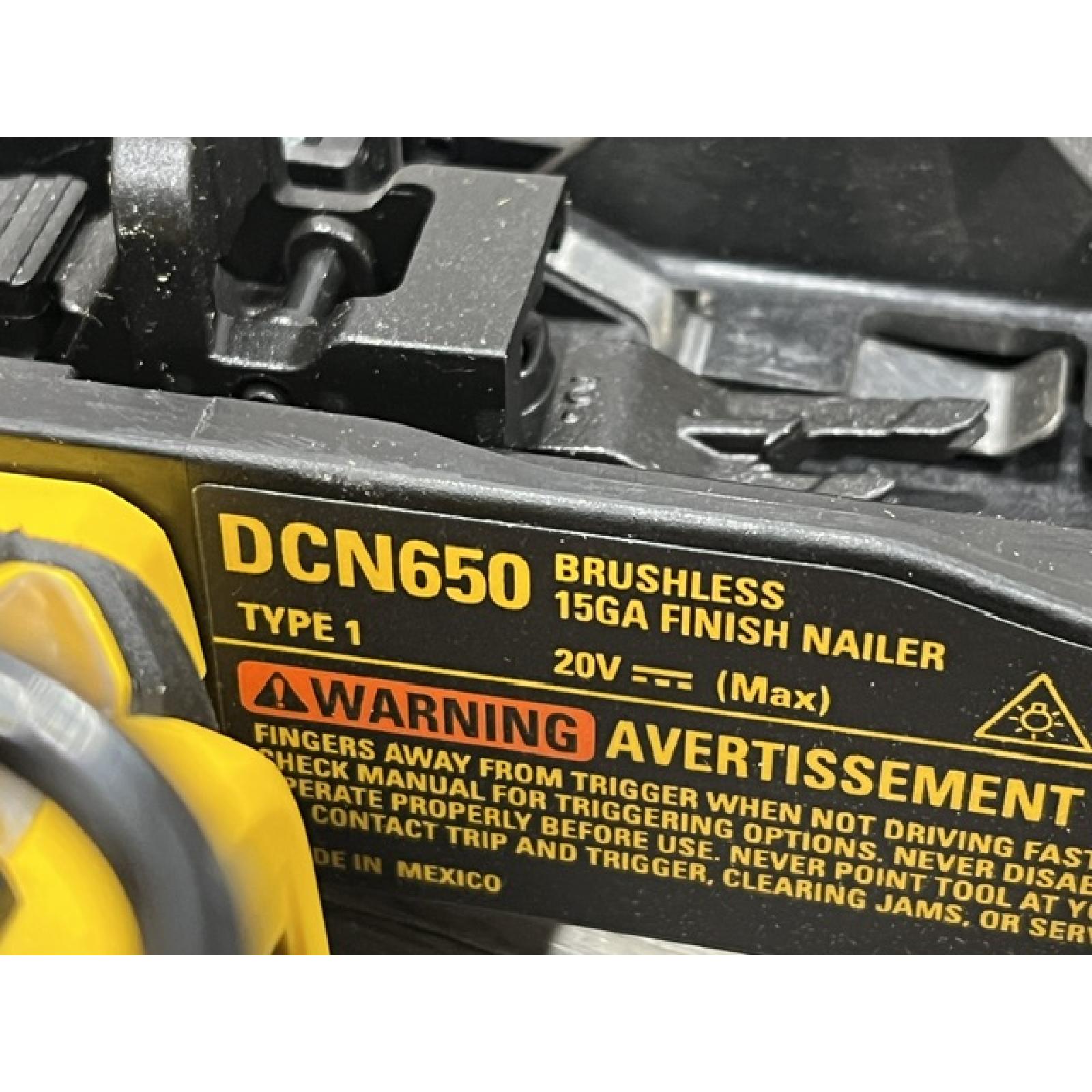 AS-IS DEWALT Cordless 20V MAX XR Angled Finish Nailer (Tool Only)