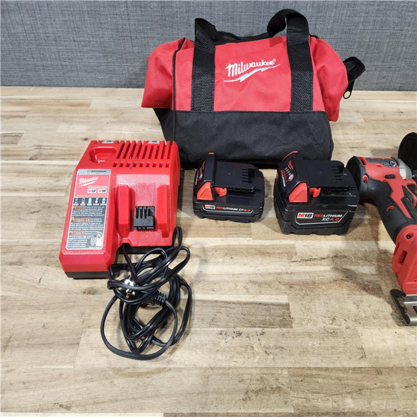 HOUSTON LOCATION - AS - IS Milwaukee 2 TOOL COMBO W/ 2 BATTTERIES & 1 CHARGER