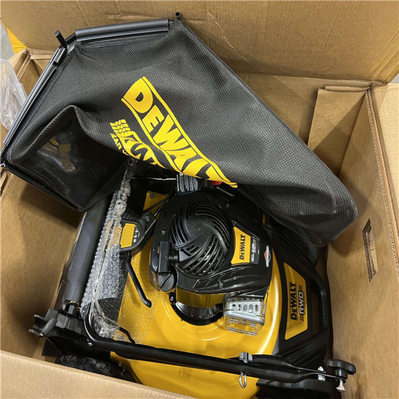 Dallas Location - As-Is DEWALT 21 in. 150cc Briggs and Stratton 625ex Engine Rear Wheel Drive 2-in-1 Gas Self Propelled Walk Behind Lawn Mower