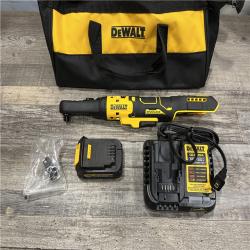 AS-IS DEWALT 20-Volt Maximum Lithium-Ion 3/8 in. and 1/2 in. Cordless Ratchet Kit