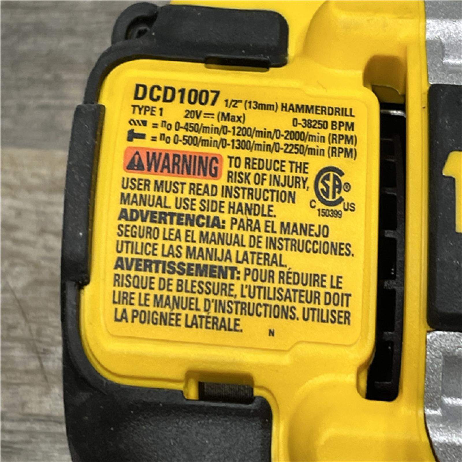 AS-IS DEWALT 20V XR Lithium-Ion Cordless Brushless 1/2 in. Drill/Driver Kit