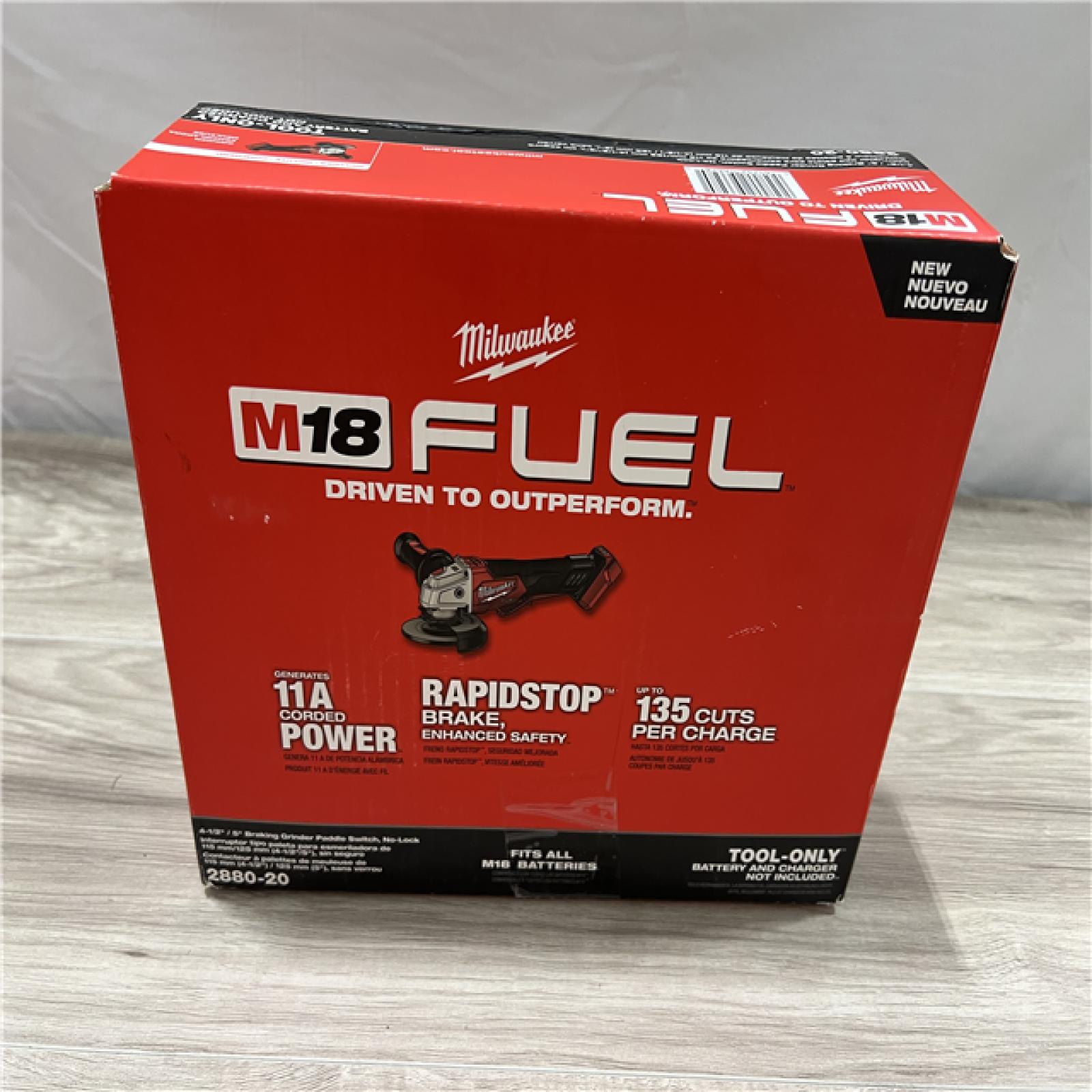 NEW Milwaukee FUEL 18V Lithium-Ion Brushless Cordless 4-1/2 in./5 in. Grinder w/Paddle Switch (Tool-Only)