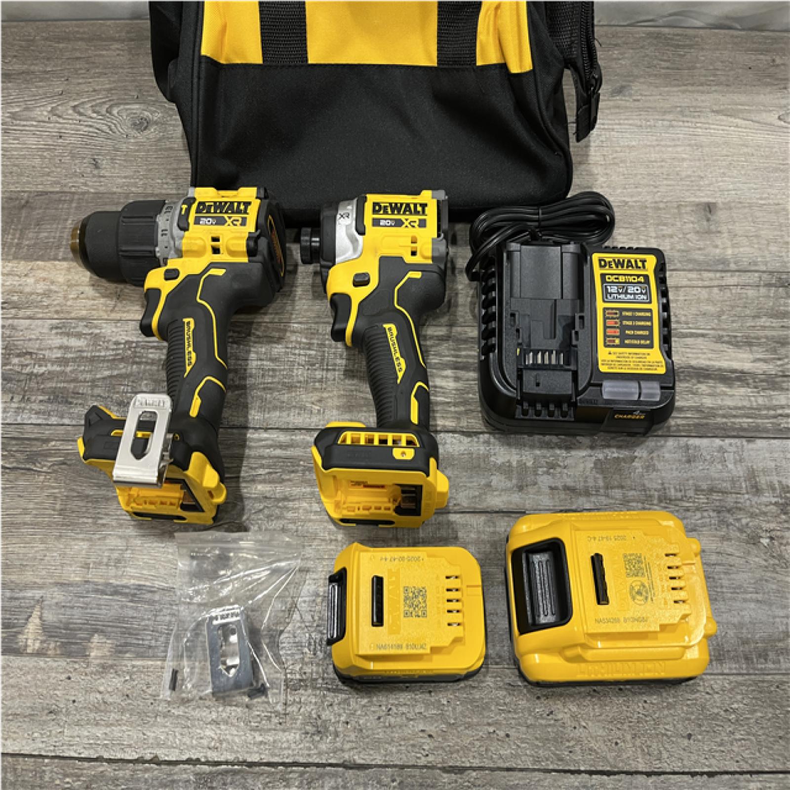 AS-IS DEWALT 20V XR Lithium-Ion Cordless 2-Tool Combo Kit