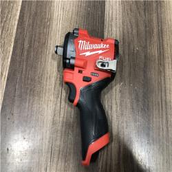 AS-IS Milwaukee FUEL 12V Lithium-Ion Brushless Cordless Stubby 1/2 in. Impact Wrench (Tool-Only)