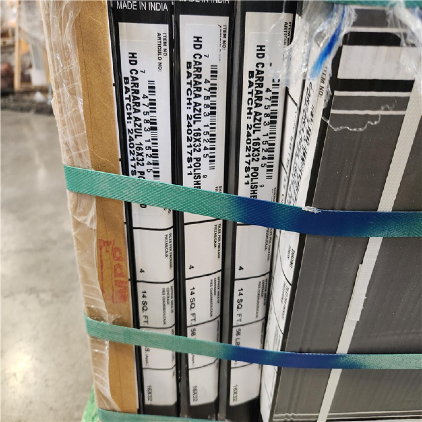 Phoenix Location MSI Carrara Azul 16 in. x 32 in. Polished Porcelain Marble Look Floor and Wall Tile (383 sq. ft. 27 Case)