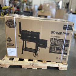 DALLAS LOCATION - Char-Griller Grand Champ Charcoal Grill and Offset Smoker in Black