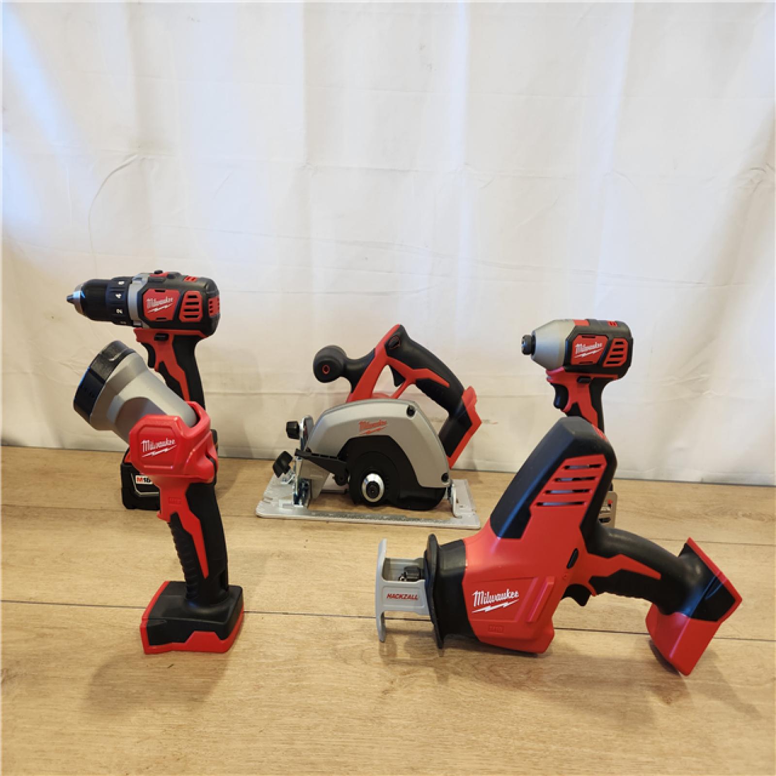 AS-IS- Milwaukee M18 18V Lithium-Ion Cordless 5 Tool Combo Kit