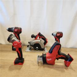 AS-IS- Milwaukee M18 18V Lithium-Ion Cordless 5 Tool Combo Kit