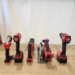 AS-IS- M18 FUEL 18V Lithium-Ion Brushless Cordless Combo Kit (5-Tool) with Two 5.0 Ah Batteries  1 Charger 1 Tool Bag