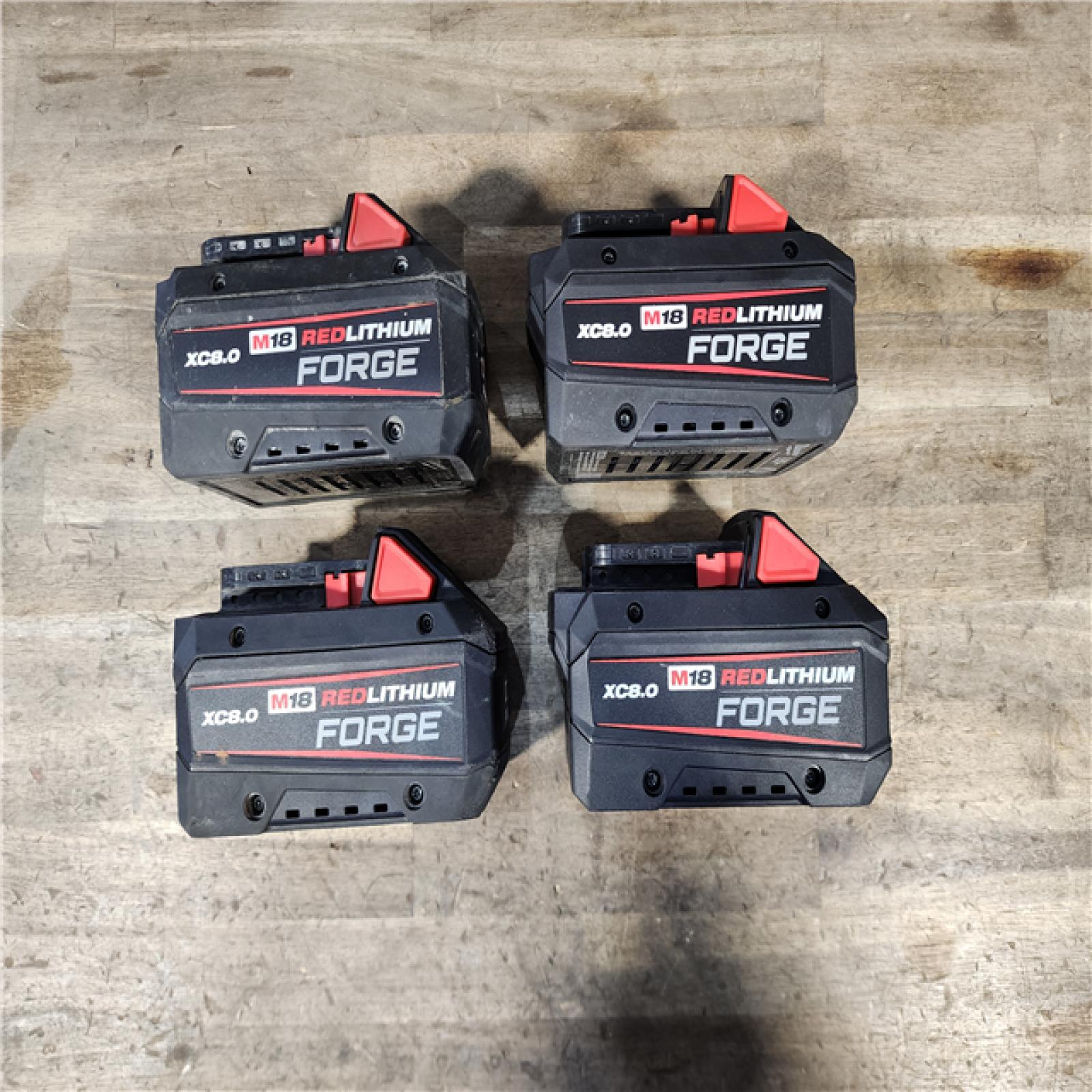HOUSTON LOCATION - AS-IS MILWAUKEE FORGE BATTERY PACK QTY - 4