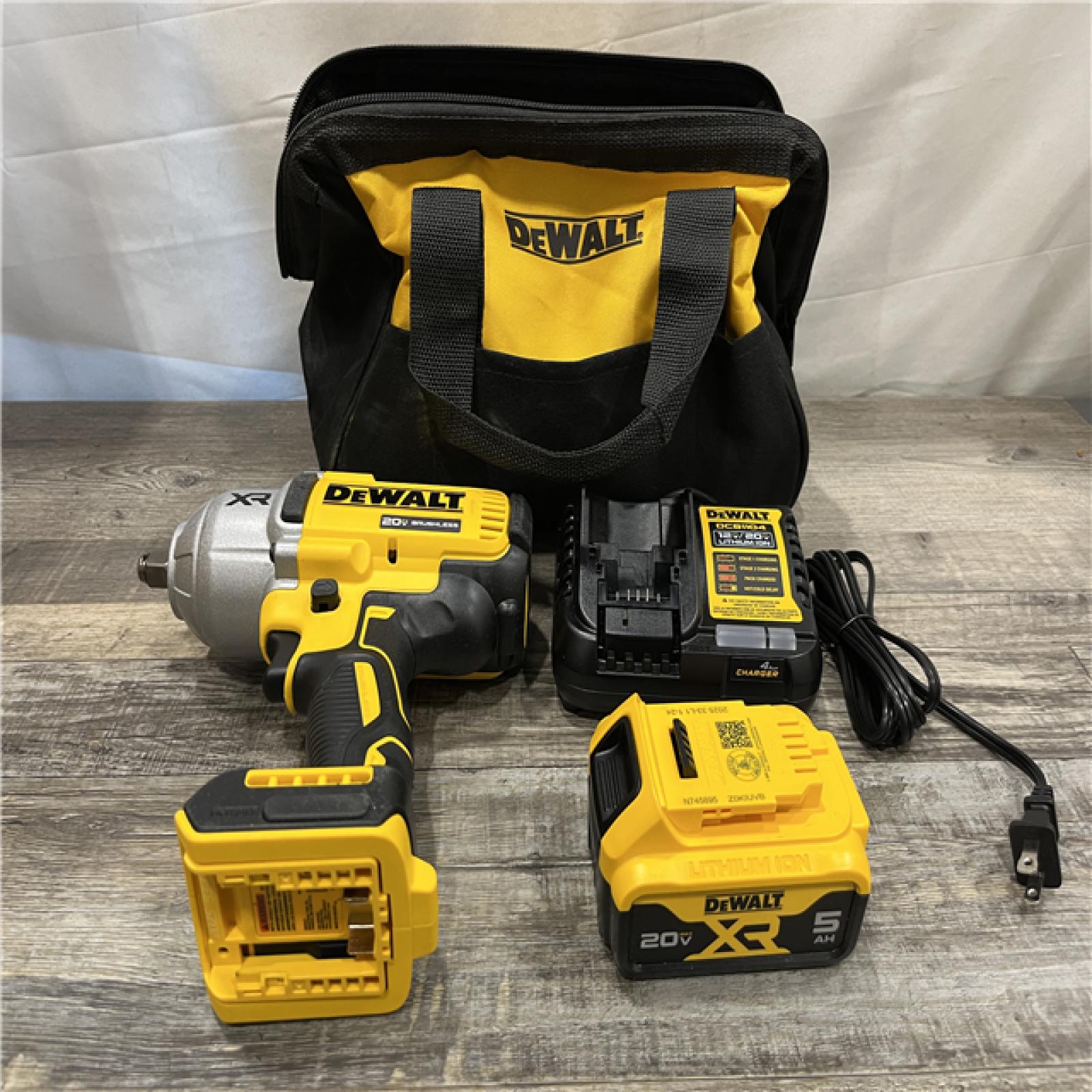 AS-IS DEWALT 20V MAX Lithium-Ion Cordless 1/2 in. Impact Wrench Kit