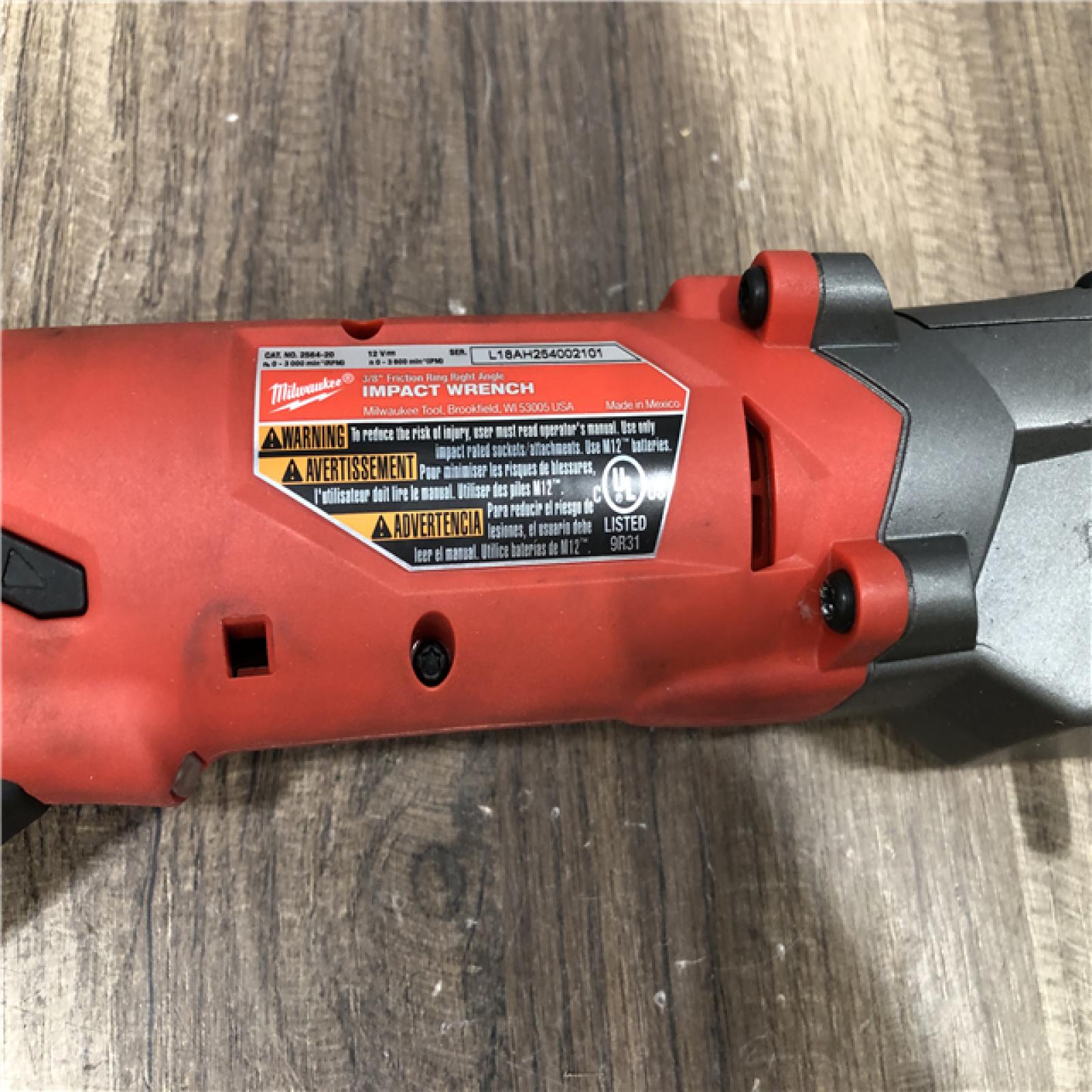AS-IS Milwaukee FUEL 12V Lithium-Ion Brushless Cordless 3/8 in. Right Angle Impact Wrench (Tool-Only)