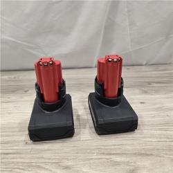 AS-IS Milwaukee M12 12V Lithium-Ion XC High Output 5.0 Ah Battery Pack (2-Pack) Starter Kit