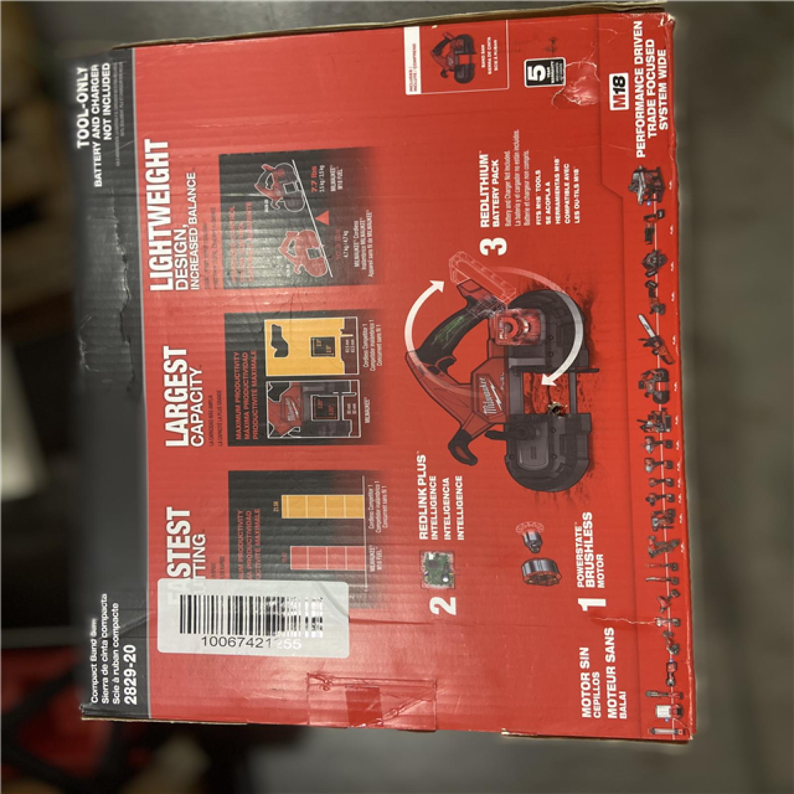 NEW! - Milwaukee M18 FUEL 18V Lithium-Ion Brushless Cordless Compact Bandsaw (Tool-Only)
