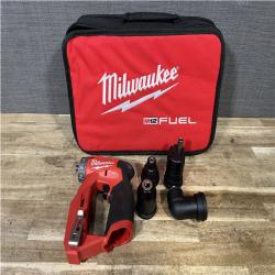 Houston Location AS-IS Milwaukee FUEL 12V Lithium-Ion Brushless Cordless 4-in-1 Installation 3/8 in. Drill Driver with 4 Tool Head (Tool-Only)