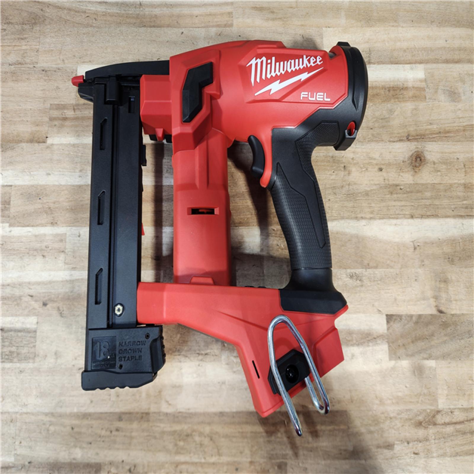 HOUSTON LOCATION - AS-IS (APPEARS LIKE NEW) Milwaukee FUEL 18-Volt Lithium-Ion Brushless Cordless 18-Gauge 1/4 in. Narrow Crown Stapler (Tool-Only)