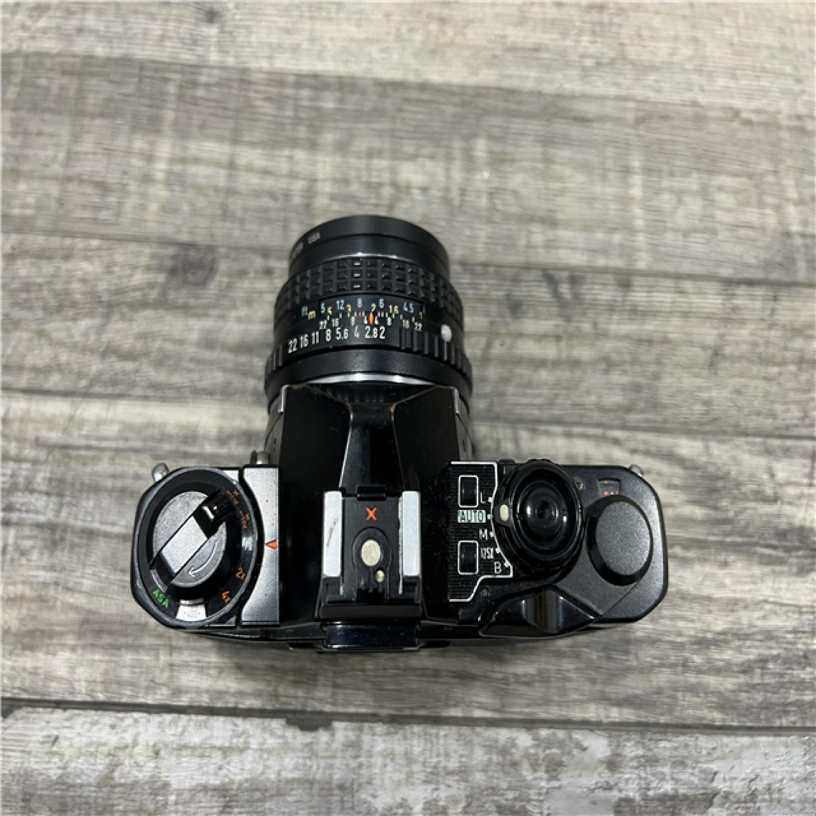 AS-IS Pentax ME Super Black – 50mm F2 Lens