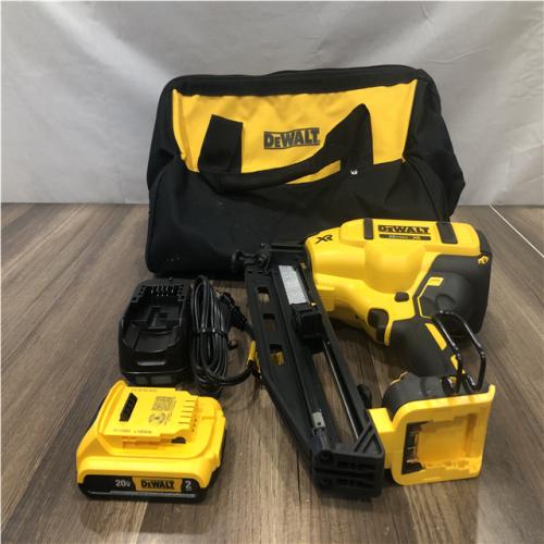 AS-IS DEWALT 20V MAX XR 16-Gauge Electric Cordless Angled Finishing Nailer Kit