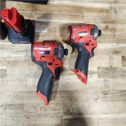 HOUSTON LOCATION - AS - IS Milwaukee 2 Tool Combo Kit W/ (2) Battery & Charger