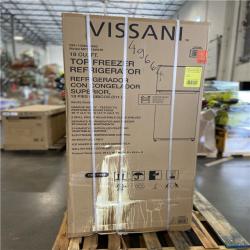 DALLAS LOCATION -Vissani 18 cu. ft. Top Freezer Refrigerator DOE in White