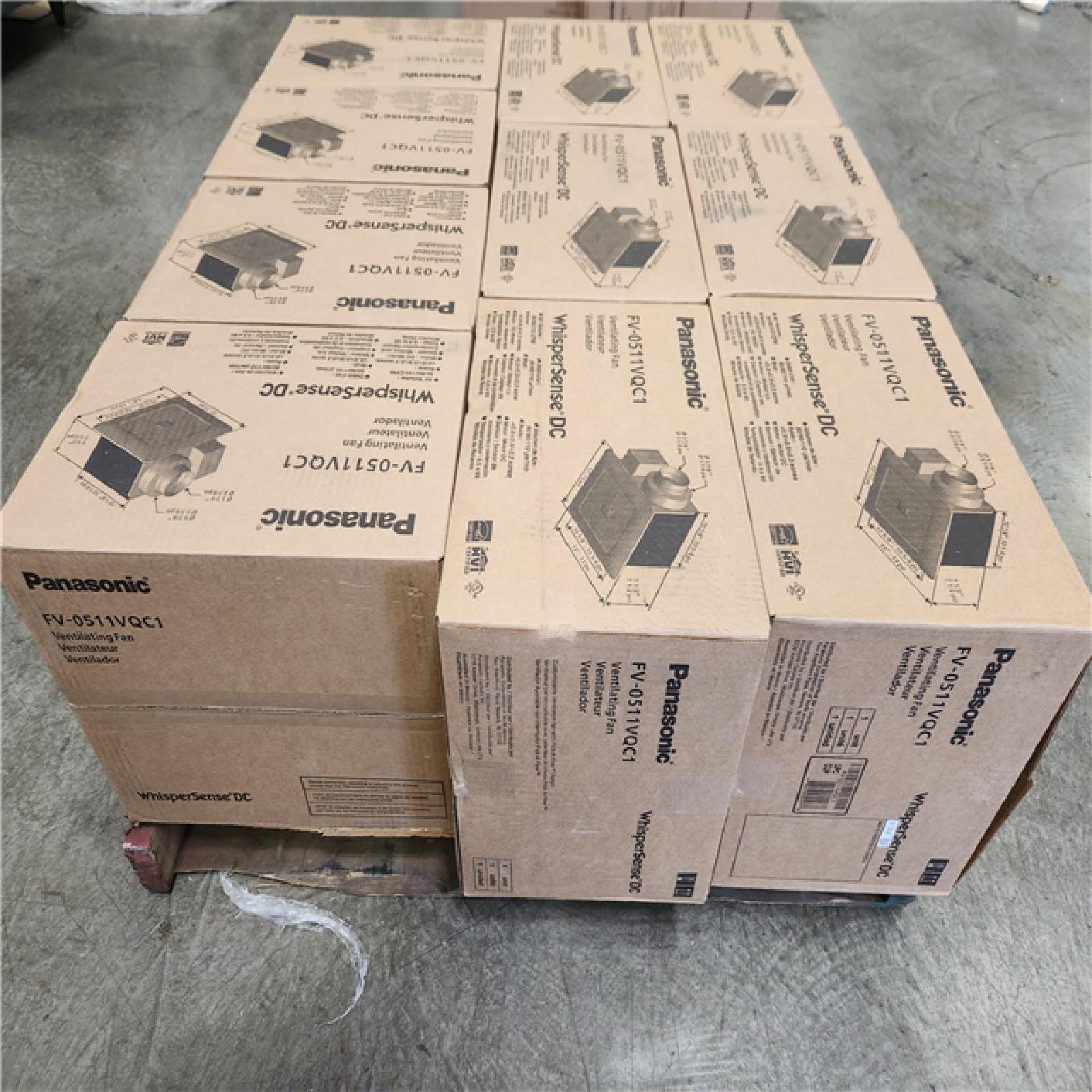 Phoenix NEW Panasonic WhisperSense DC Fan with Motion and Humidity Sensors Delay Timer and Pick-A-Flow Speed Selector 50  80 or 110 CFM Pallet of 11 (SEALED)