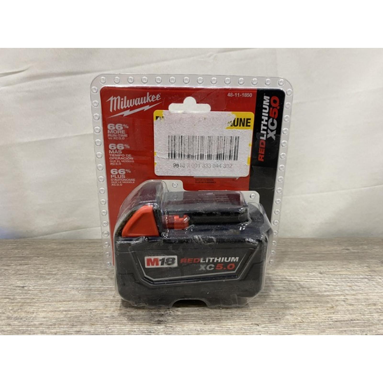 NEW - Milwaukee 18-Volt 5.0 Ah Lithium-Ion XC Extended Capacity Battery Pack