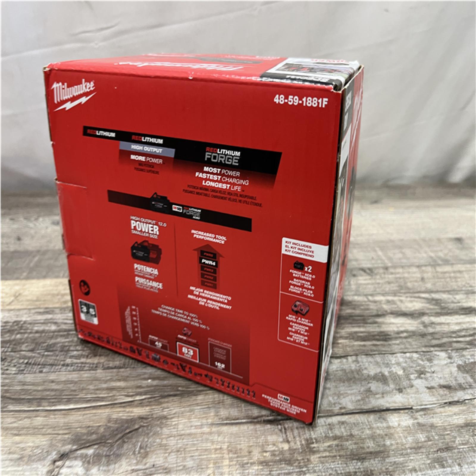 NEW - Milwaukee 18-Volt Lithium-Ion REDLITHIUM FORGE Starter Kit with (2) 8. 0Ah Battery and Rapid Charger