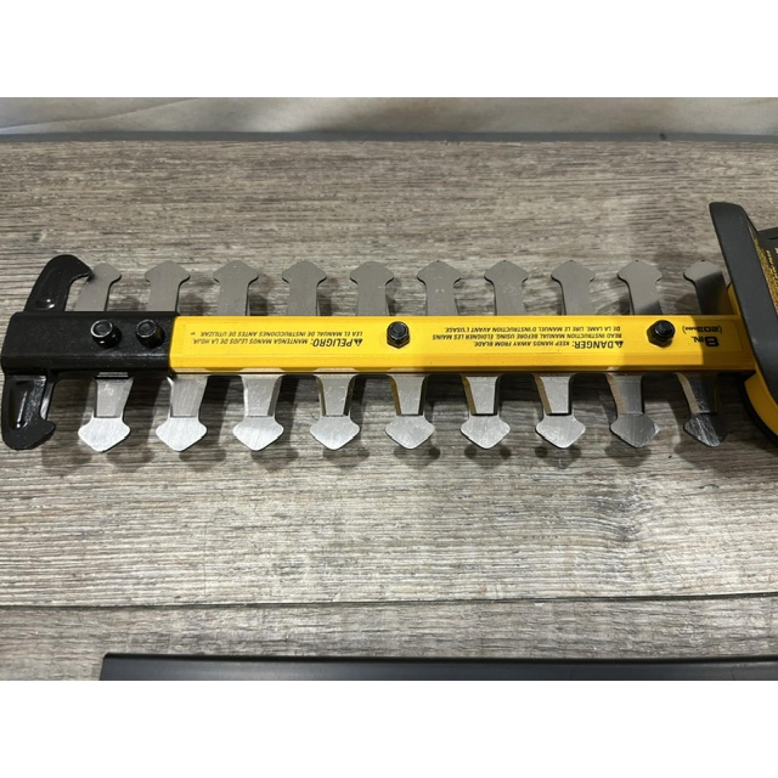 AS-IS DEWALT 20V 8 in. Compact Cordless Hedge Trimmer (Tool-Only)