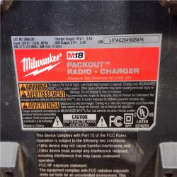 HOUSTON LOCATION - AS-IS Milwaukee Lithium-Ion Cordless PACKOUT Radio/Speaker (TOOL ONLY)