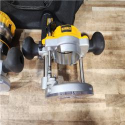 HOUSTON LOCATION - AS - IS DEWALT 12 Amp Corded 2-1/4 Horsepower Fixed and Plunge Base Router Kit
