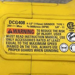 AS-IS DEWALT 20V MAX Cordless Brushless 4-1/2 in. Angle Grinder with Paddle Switch (Tool Only)