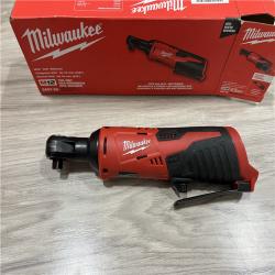 AS-IS Milwaukee M12 12V Lithium-Ion Cordless 3/8 in. Ratchet (Tool-Only)