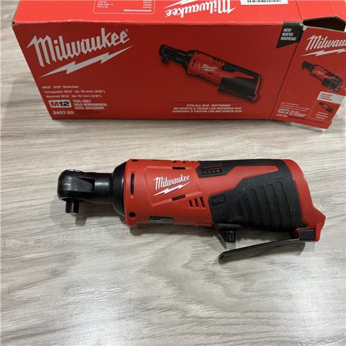AS-IS Milwaukee M12 12V Lithium-Ion Cordless 3/8 in. Ratchet (Tool-Only)