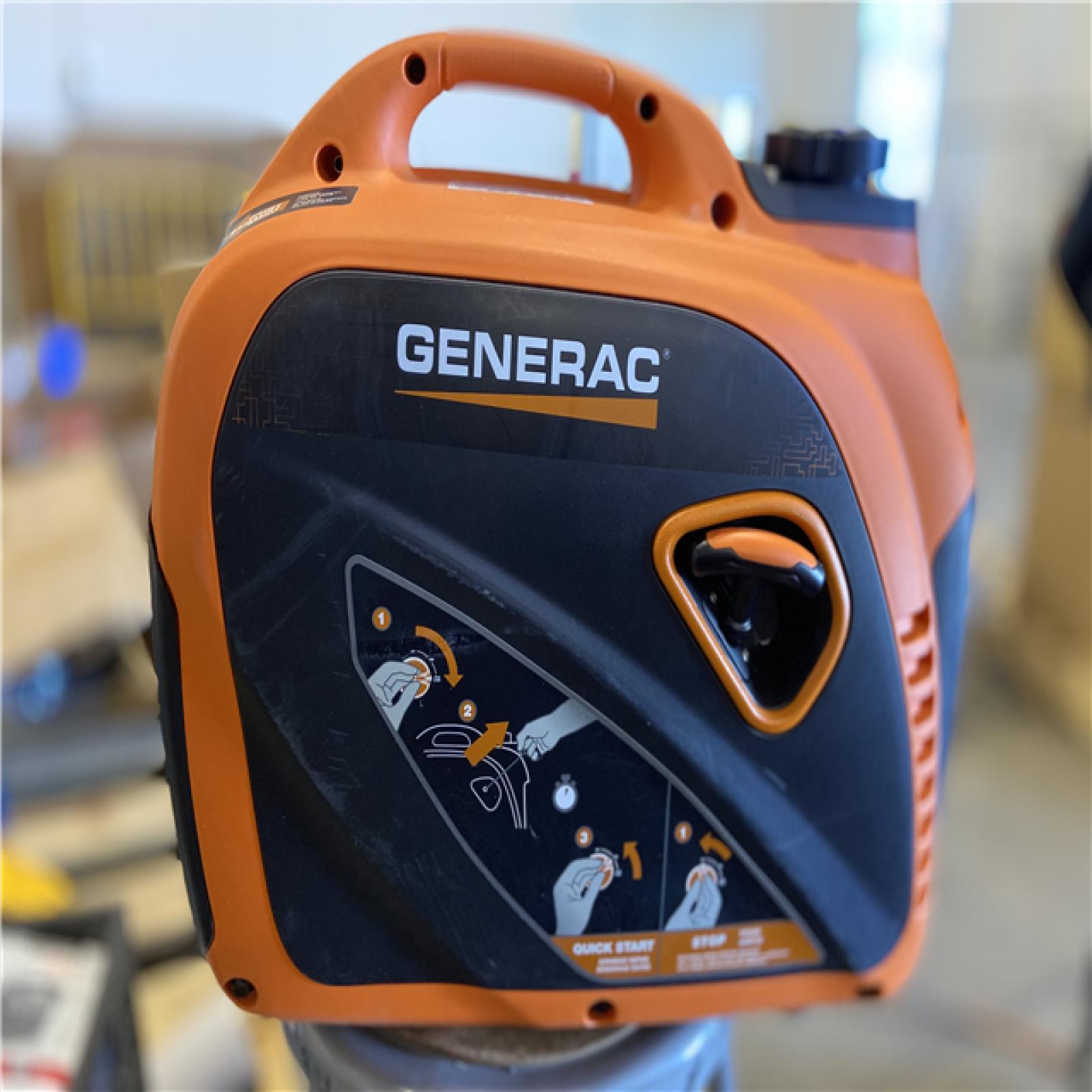 AS-IS - Generac 2500 Watt Recoil Start Gasoline Portable Generator Inverter w/ COSense