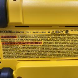 AS-IS DEWALT 20V MAX Cordless Electric Portable Inflator (Tool Only)