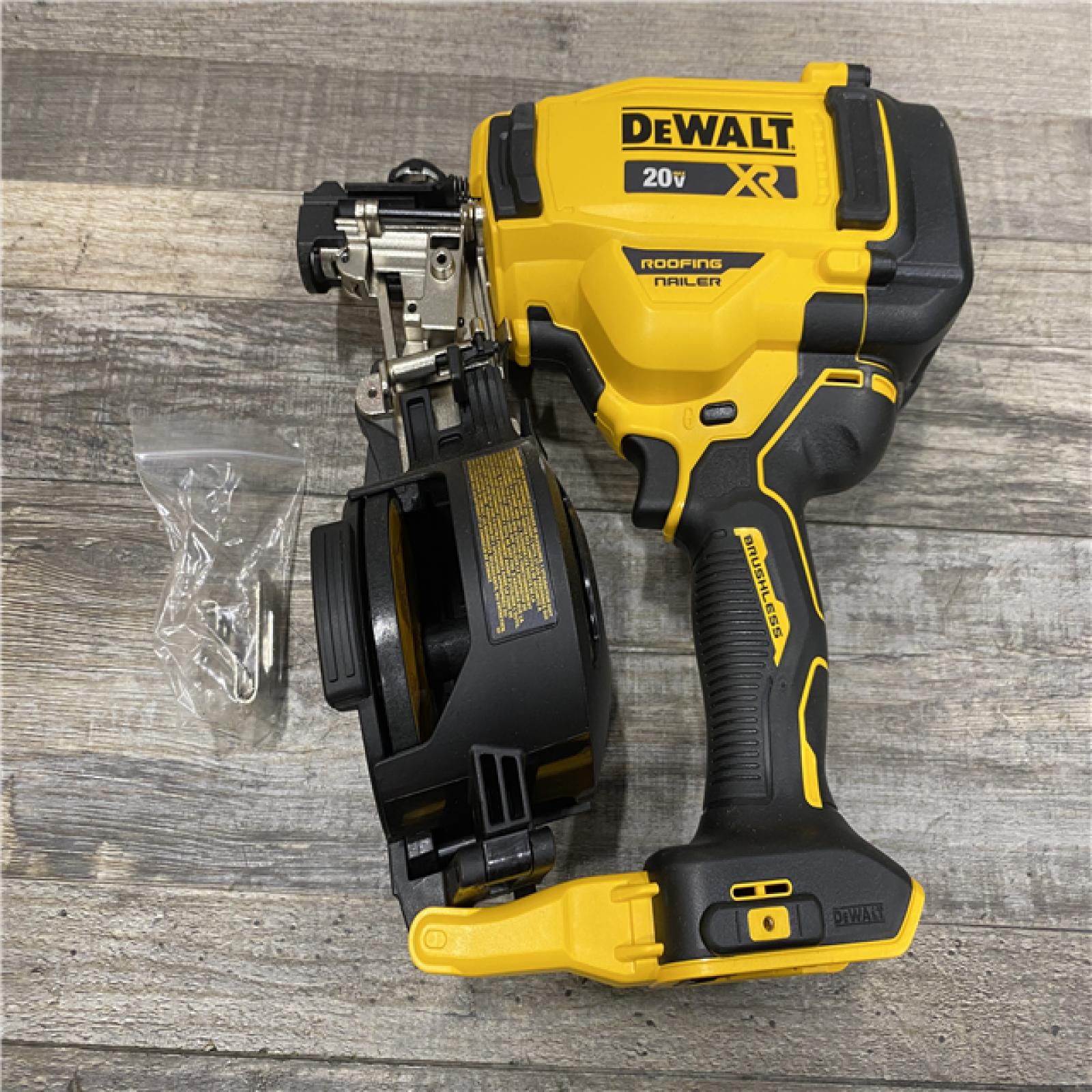 AS-IS DEWALT 20V MAX 15-Degree Electric Cordless Roofing Nailer (Tool Only)